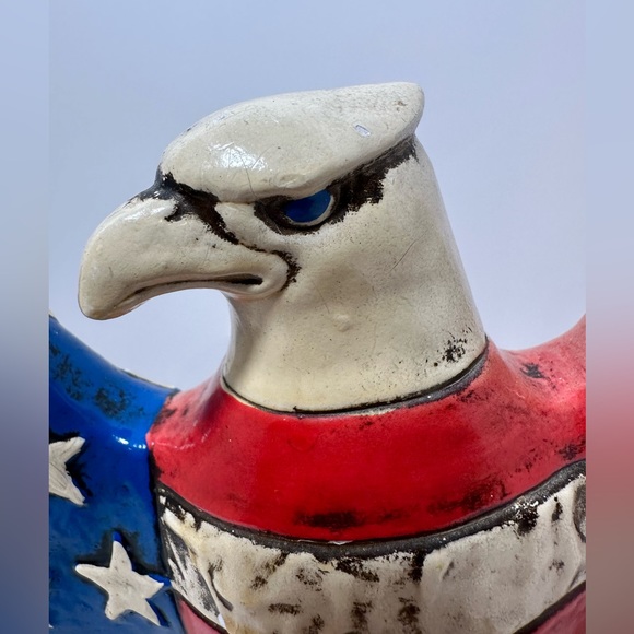Vintage  FF Japan American Eagle Bank with Flag Body 7" x 6" - Picture 8 of 9